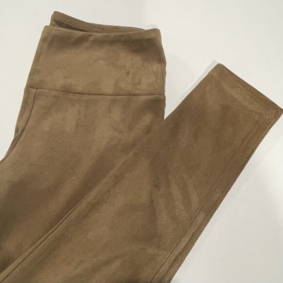 J. Mclaughlin Faux Suede Mid Rise Skinny Leg Pants Brown Size Medium - Picture 15 of 15